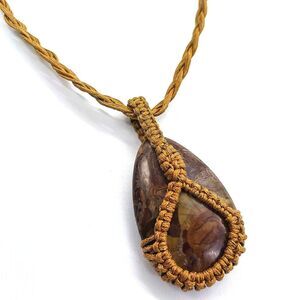 FREE PEOPLE Genuine Stone Pendant Boho Necklace-NWT $68